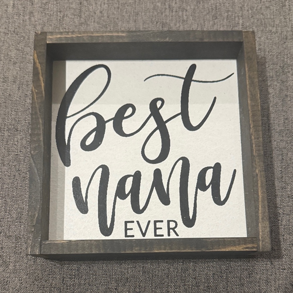 Twisted Small Square Wall Sign - Brown & Tan